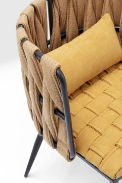 KARE Armlehnstuhl Cheerio Gelb inkl. Kissen New