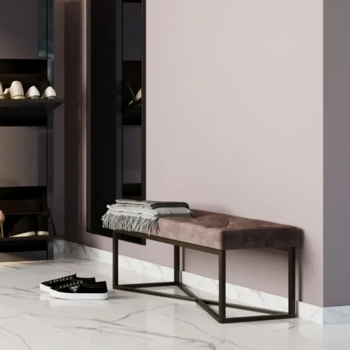 KARE Bank Crossover Grau Schwarz 150x40cm Sale