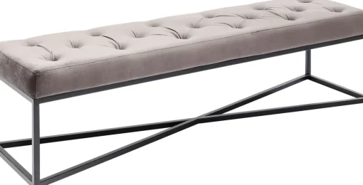 KARE Bank Crossover Grau Schwarz 150x40cm Sale