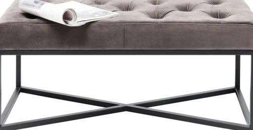 KARE Bank Crossover Grau Schwarz 90x40cm Fashion