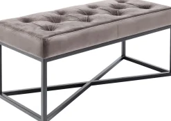 KARE Bank Crossover Grau Schwarz 90x40cm Fashion