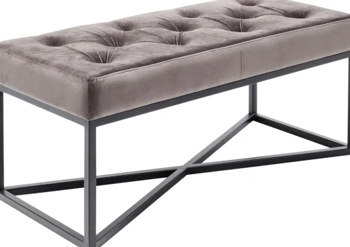 KARE Bank Crossover Grau Schwarz 90x40cm Fashion
