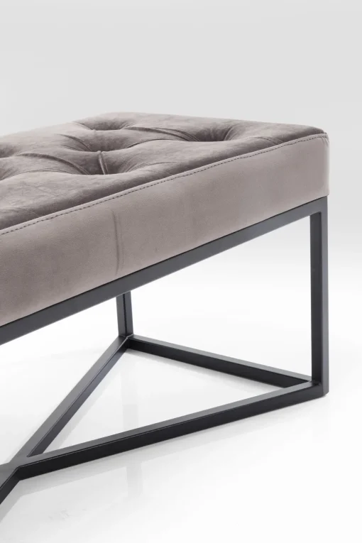 KARE Bank Crossover Grau Schwarz 90x40cm Fashion