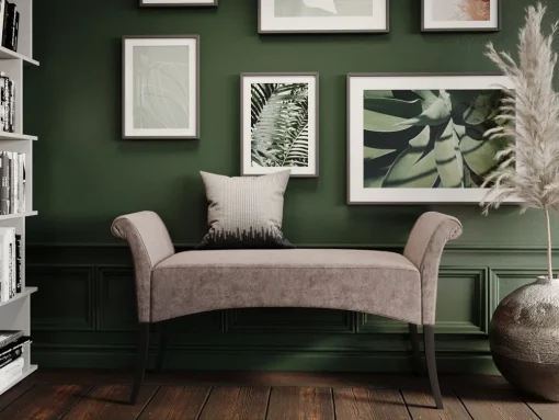 KARE Bank Motley Velvet Silvergrey Clearance