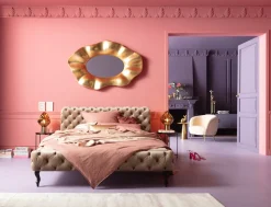 KARE Bett Desire Velvet Ecru 180x200cm Hot