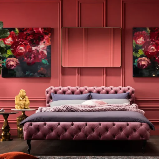 KARE Bett Desire Velvet Rose 160x200cm Sale