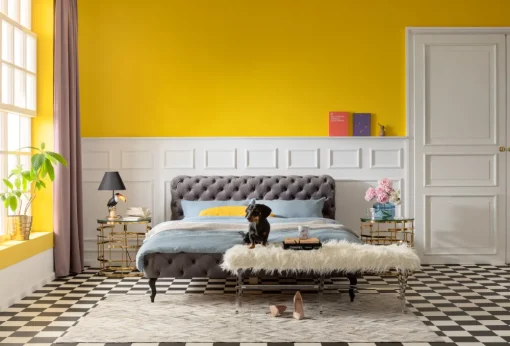 KARE Bett Desire Velvet Silbergrau 160x200 cm Clearance