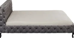 KARE Bett Desire Velvet Silbergrau 160x200 cm Clearance