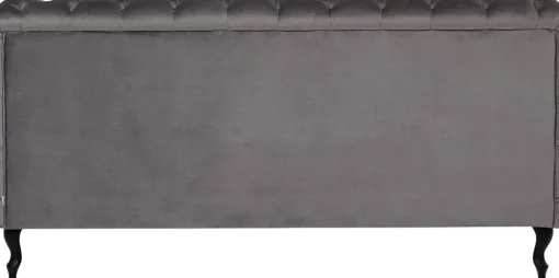 KARE Bett Desire Velvet Silbergrau 160x200 cm Clearance