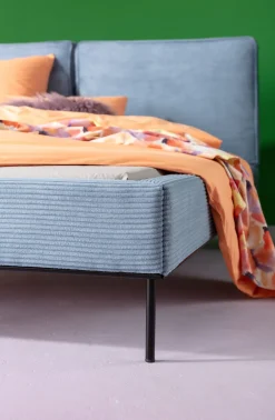 KARE Bett East Side Cord Blau 180x200cm Best