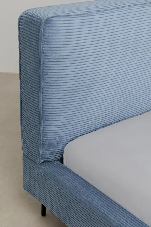 KARE Bett East Side Cord Blau 180x200cm Best