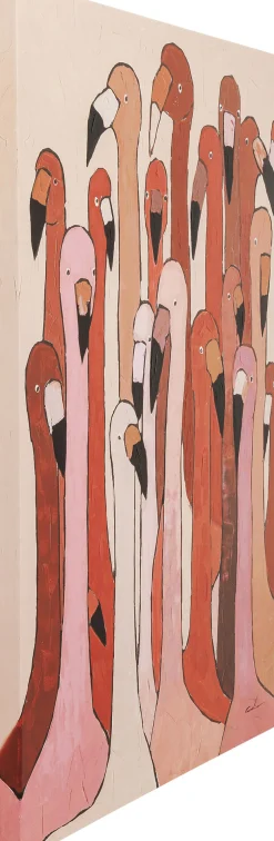 KARE Bild Touched Flamingo Meeting 90x120cm Outlet