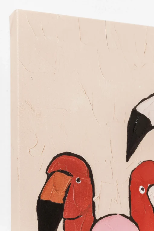 KARE Bild Touched Flamingo Meeting 90x120cm Outlet