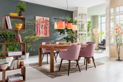 KARE Bild Touched Flamingo Meeting 90x120cm Outlet
