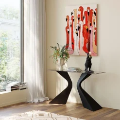 KARE Bild Touched Flamingo Meeting 90x120cm Outlet
