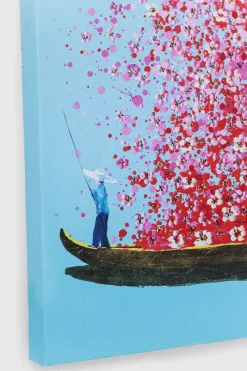 KARE Bild Touched Flower Boat Blau Pink 80x100cm Online