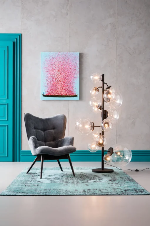 KARE Bild Touched Flower Boat Blau Pink 80x100cm Online