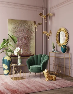 KARE Bild Touched Flower Boat Gold Pink 120x160cm New