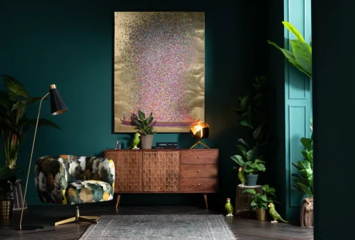 KARE Bild Touched Flower Boat Gold Pink 120x160cm New
