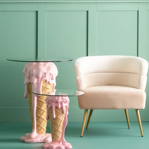 KARE Bistrotisch Ice Cream Ø60cm New