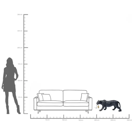 KARE Bodenleuchte Animal Bagheera 40cm Fashion