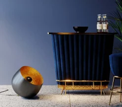 KARE Bodenleuchte Apollon Smooth Schwarz Ø50cm Hot