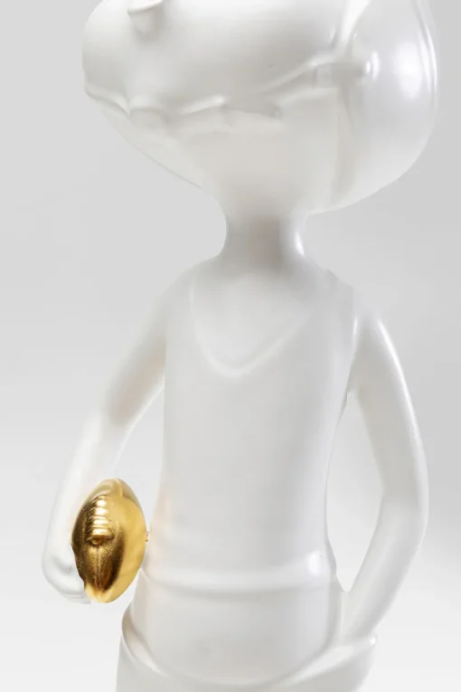 KARE Deko Figur Ball Girl Weiß 41cm Fashion