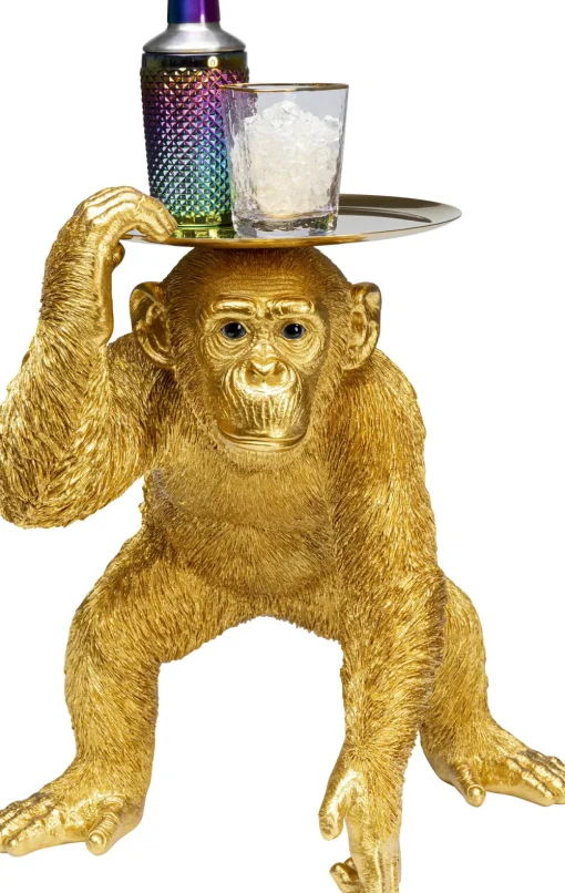 KARE Deko Figur Butler Playing Chimp Gold 52cm Best