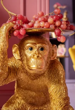 KARE Deko Figur Butler Playing Chimp Gold 52cm Best