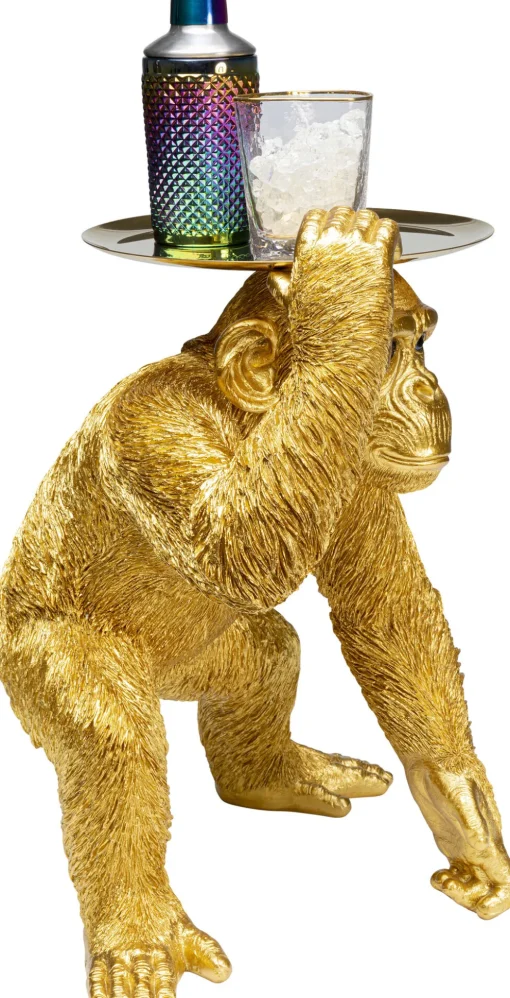 KARE Deko Figur Butler Playing Chimp Gold 52cm Best