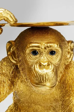KARE Deko Figur Butler Playing Chimp Gold 52cm Best