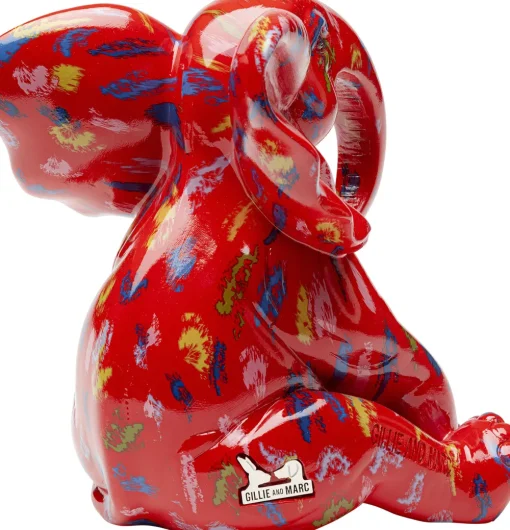 KARE Deko Figur Elephant Dots Rot 18cm Discount