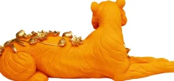 KARE Deko Figur Flower Leopard Orange 26cm Discount