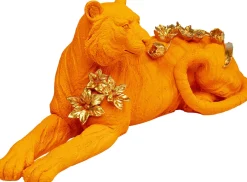 KARE Deko Figur Flower Leopard Orange 26cm Discount