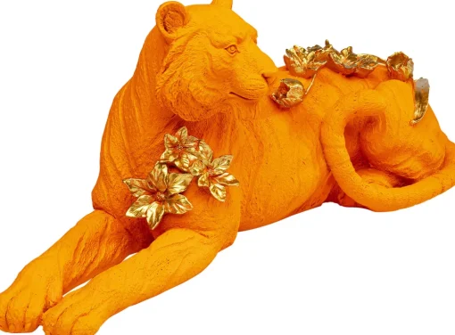 KARE Deko Figur Flower Leopard Orange 26cm Discount