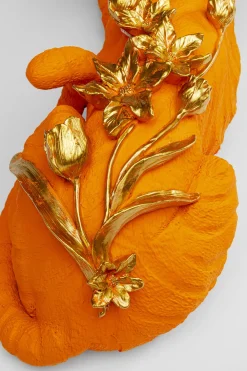 KARE Deko Figur Flower Leopard Orange 26cm Discount