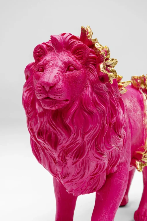 KARE Deko Figur Flower Lion Pink 19cm New