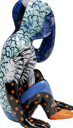 KARE Deko Figur Graffiti Monkey Blau 39cm New