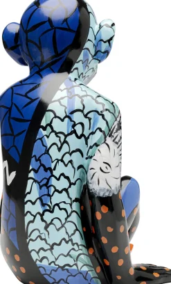 KARE Deko Figur Graffiti Monkey Blau 39cm New
