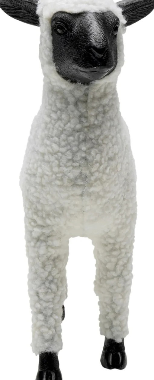 KARE Deko Figur Happy Sheep Wool Weiß 28cm Discount
