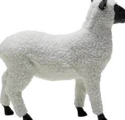 KARE Deko Figur Happy Sheep Wool Weiß 28cm Discount