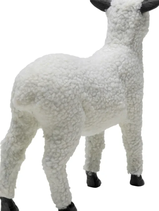 KARE Deko Figur Happy Sheep Wool Weiß 28cm Discount