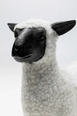 KARE Deko Figur Happy Sheep Wool Weiß 28cm Discount