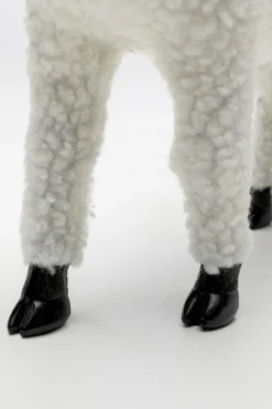 KARE Deko Figur Happy Sheep Wool Weiß 28cm Discount