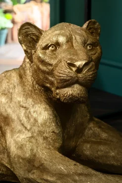 KARE Deko Figur Lion Gold 113cm Clearance