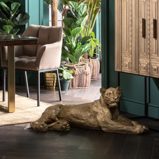 KARE Deko Figur Lion Gold 113cm Clearance