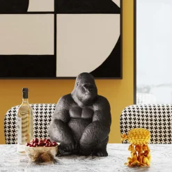 KARE Deko Figur Monkey Gorilla Side Medium Schwarz Clearance