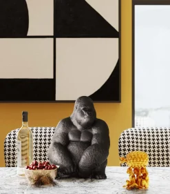 KARE Deko Figur Monkey Gorilla Side Medium Schwarz Clearance