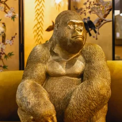 KARE Deko Figur Monkey Gorilla Side XL Gold 76cm Best