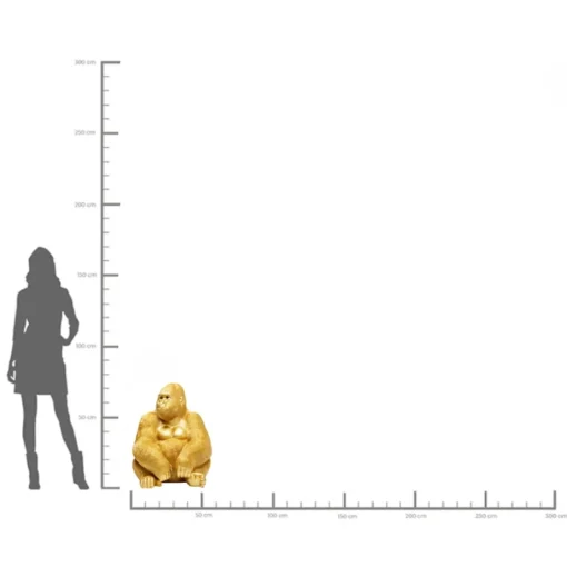 KARE Deko Figur Monkey Gorilla Side XL Gold 76cm Best